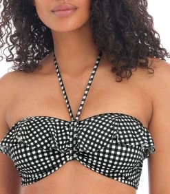 Bandeau-bikinitop Vichy Met Beugel Check In