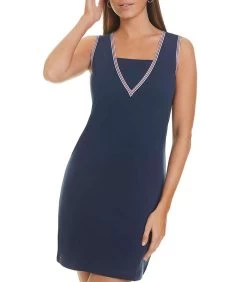 Mouwloze Zomerjurk Marinera Jacquard