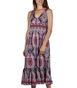 Lange Zomerjurk Blue Paisley Blauw