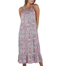 Lange Zomerjurk Met Blote Rug Cachemire